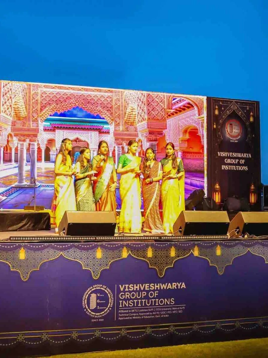 Students performing on stage at a VGI cultural evening